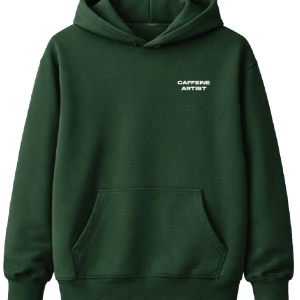 Caffeine Artist - Yeşil Kapüşonlu Sweetshirt